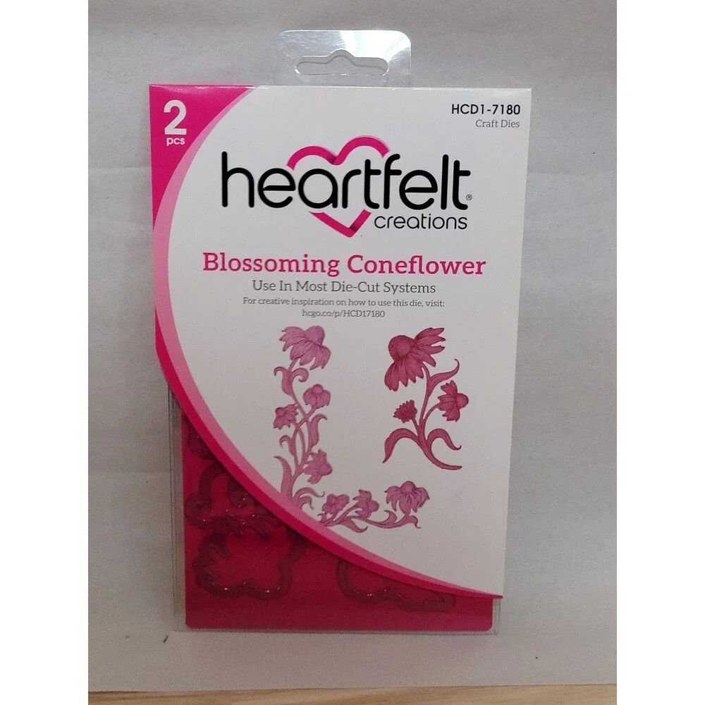 Heartfelt Creations Blossoming Cornflower Craft Dies Cling Stamps Scrapbook